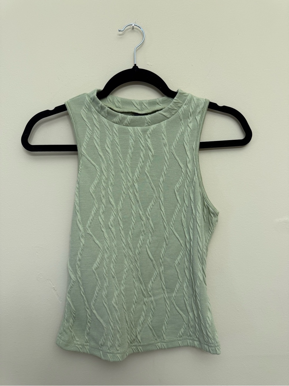 SHEIN Mint Textured Ribbed Tank Top